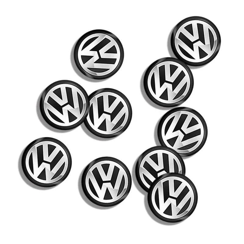 VW 11mm Car Remote Key Logo Metal Emblem Stickers For Volkswagen VW GTI Polo Golf Passat Tiguan Touareg Taigo Caddy Jetta Beetle