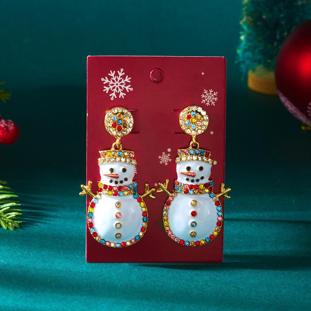 Cross-border Christmas Cartoon Earrings: Cute Snowflake, Snowman, and Cookie Designs for Women