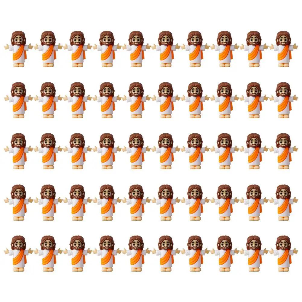 

50pcs Mini Jesus Statue Easter Decoration School Craft Multifunctional Party Sunday Gift Easter Jesus D4H7 Christmas Favors Y0U0 оранжевый