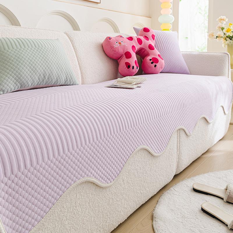 Summer Ice Silk Sofa Cushion Mat Seat Cushion Premium Leather Sofa Cover Summer Cool Non-Slip Cushion