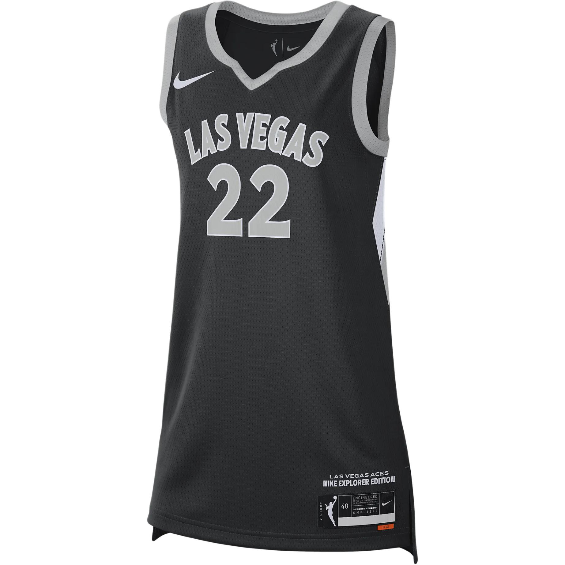 

Nike Джерси для баскетбола Dri-FIT NBA Aja Wilson 2023 Лас-Вегас 22 с принтом номера Женская джерси Черный HF0996-010 L