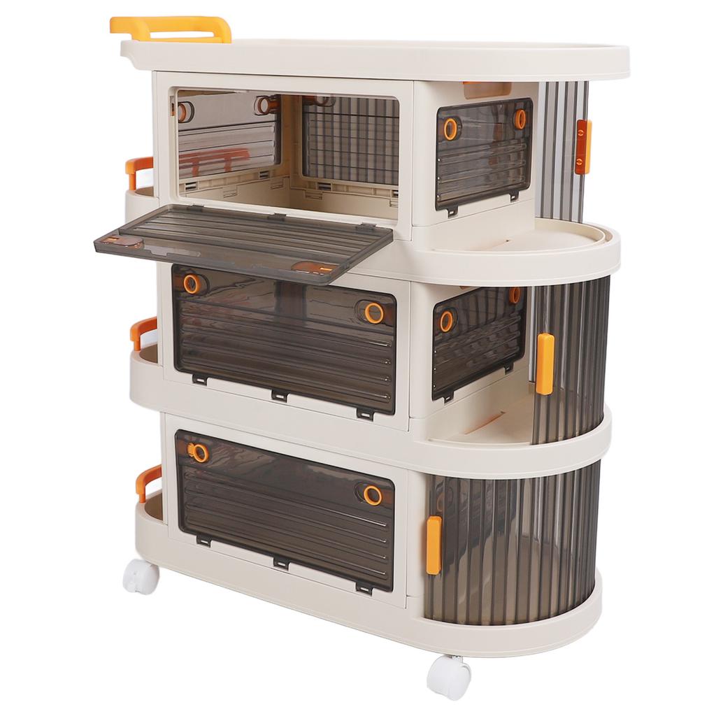 Rolling Utility Cart Multi Tier Large Capacity Easy To Install Multifunction Rolling Storage