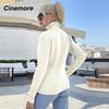 Cinemore Spring Autumn Women's Sweater Solid Oversize Casual Pullovers Warm Basic Long Sleeve Top O Neck Knitted Jumper Sweater