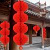 Festive Red Honeycomb Lanterns - New Year & Spring Festival Decor