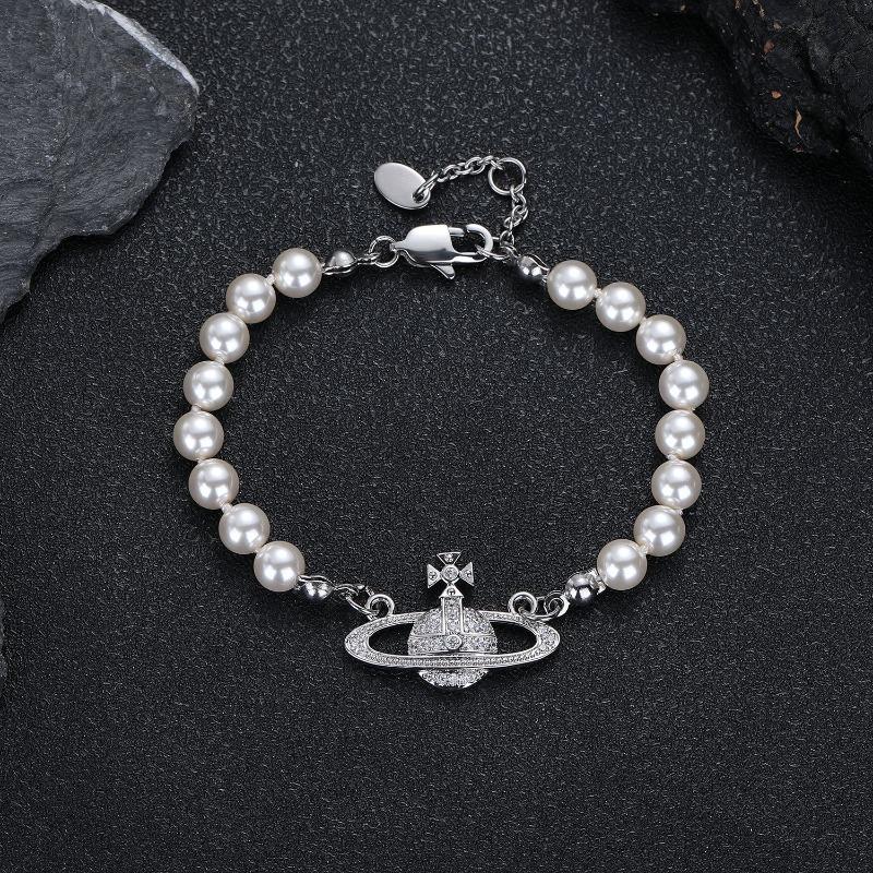 Saturn Pearl Necklace Women's Pin Three-dimensional Planet Neck Chain Premium Versatile Sweater Chain Collarbone Chain