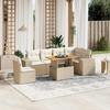 VidaXL Garden Lounge Set with Cushions 7 Pcs, Patio Sofas, Patio Furniture Set, Outdoor Furniture, Beige 3272661