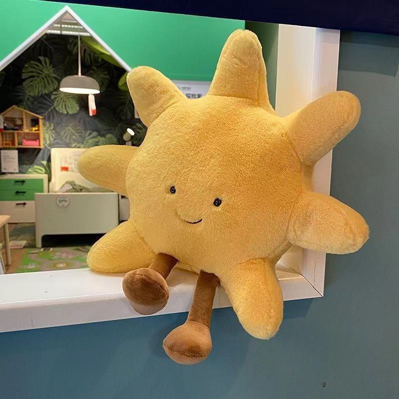 New sun and moon doll cute plush toy cute bedside sofa cushion sleeping throw pillow for girlfriend