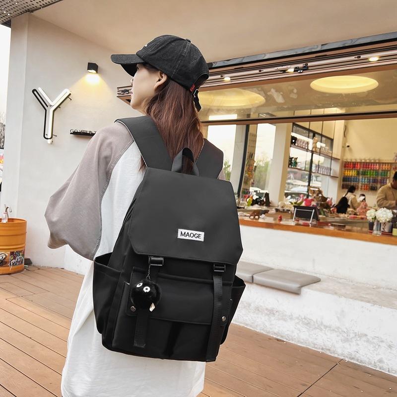Korean Style Fashion Workwear Backpack Men and Women Couple Outdoor Leisure Travel Backpack Students Class Large Capacity School Bag