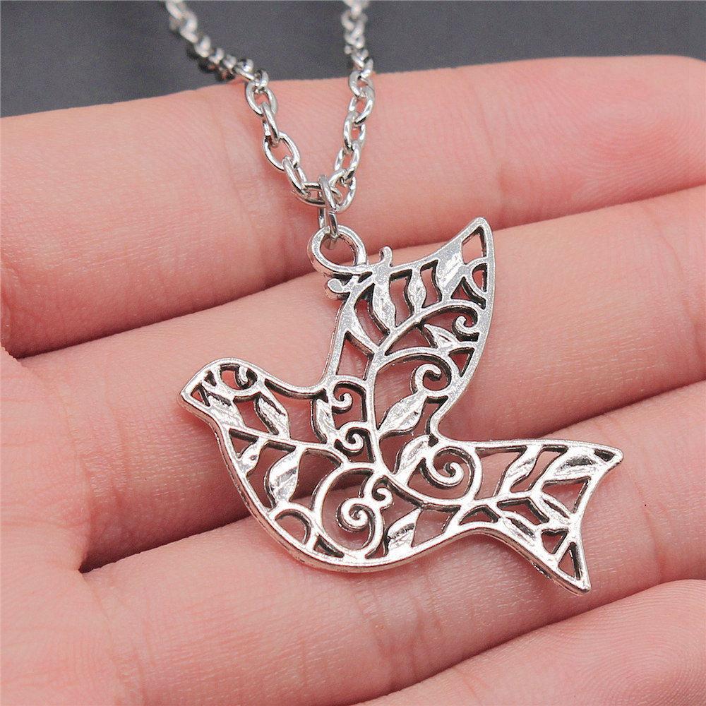 45cm Or 70cm Long Chain Necklace Bird Vintage Jewelry Supplies QN009