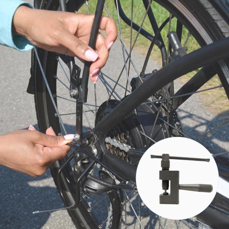 Motorcycle Chain Tool with Carrying Case Chain Cutter and Riveter Chain Link Removal Tool for Dirt Bike Motorcycle