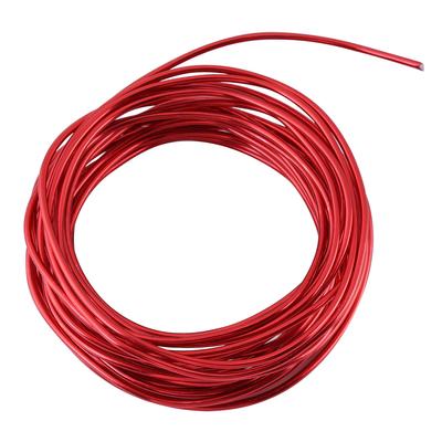 Rotolo da 5 metri di filo di alluminio ossidato rotondo da 2 mm, accessori fai da te per l'artigianato (rosso)