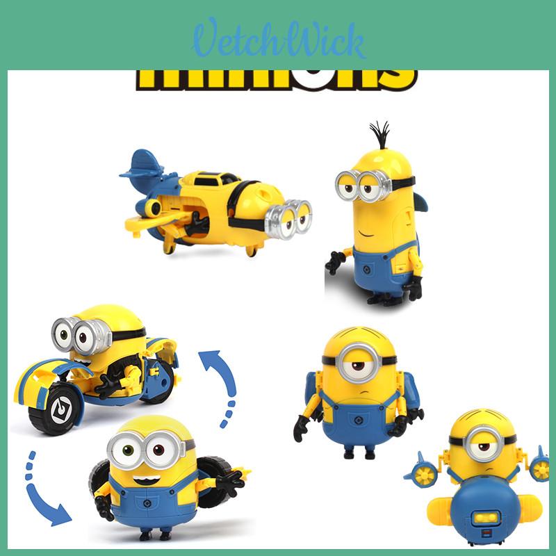 Despicable Me Minions Kevin Stuart Bob Action Figure Deformation Model Toy Car Collect The Entire Line For Maximum Action!