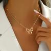 Elegant Minimalist Ball Bow Pendant Necklace, Perfect Gift for Friends