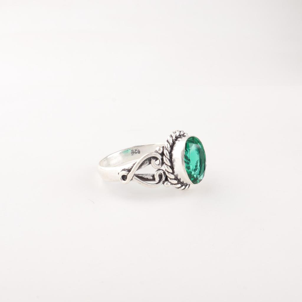 Chrome Diopside Gemstone 925 Stamped Silver Jewelry Handmade May Birthstone Ring RR-8-2