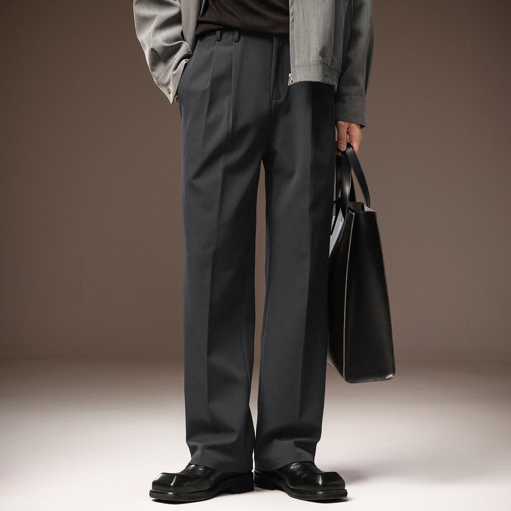 High-end Straight Casual Pants Spring and Autumn Drape Pants Men's Straight Pants Loose High-end Suit Pants Men's