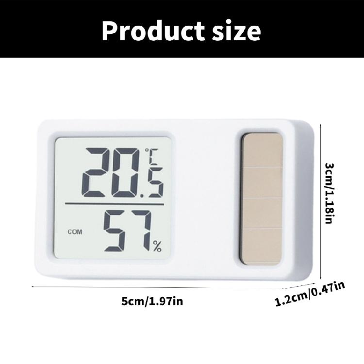 Solar Powered Small Size Hygrometer Thermometers Desktop Digital Temperature Humidity Measurement Meter Gauge for Home