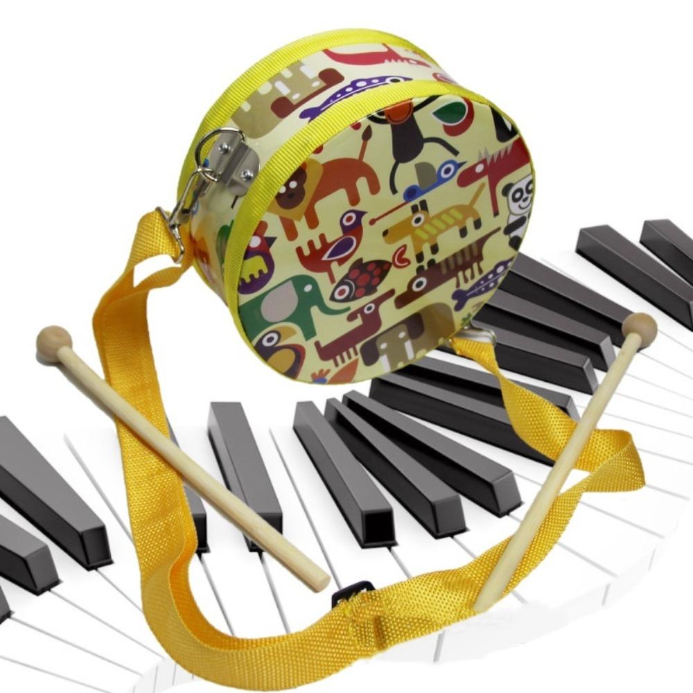 Animal Pattern Children's Drum Toy Double Sided Kids Hand Drum Musical Instrument Toy  Percussion