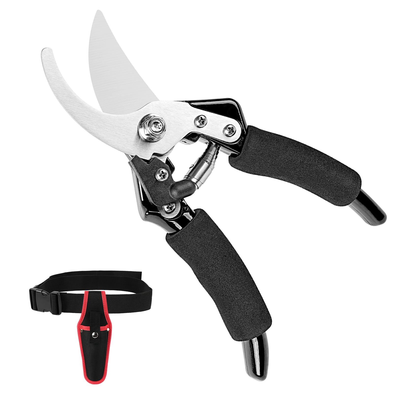 

voocye Обрезка Регулируемый 2 Нержавеющая Сталь Ржавчина Обрезка Садоводство Ручка из EVA-губки Легко обрезать Сумка-ремень для обрезки Фруктовый сад Сад Комнатные растения