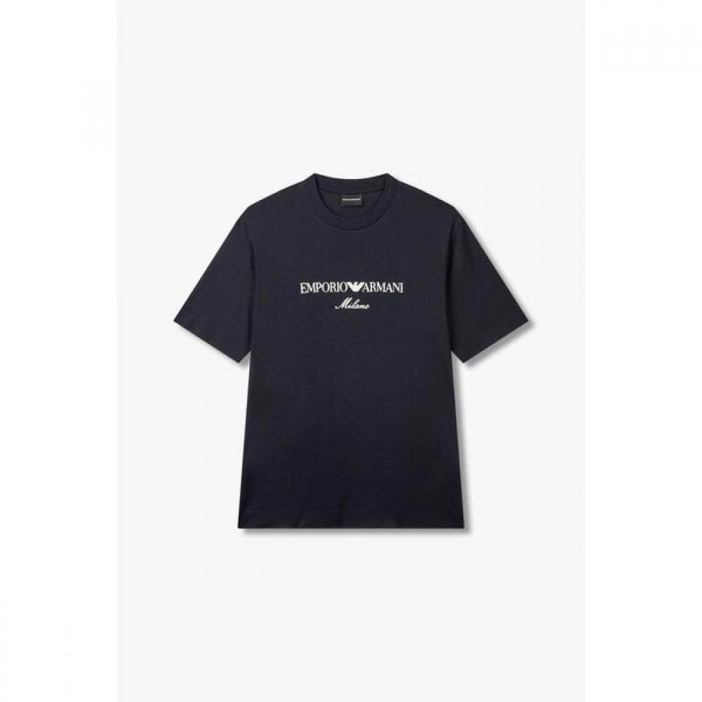 Emporio Armani Men S Embroidered Full Logo Crewneck T ShirT A515126041 L