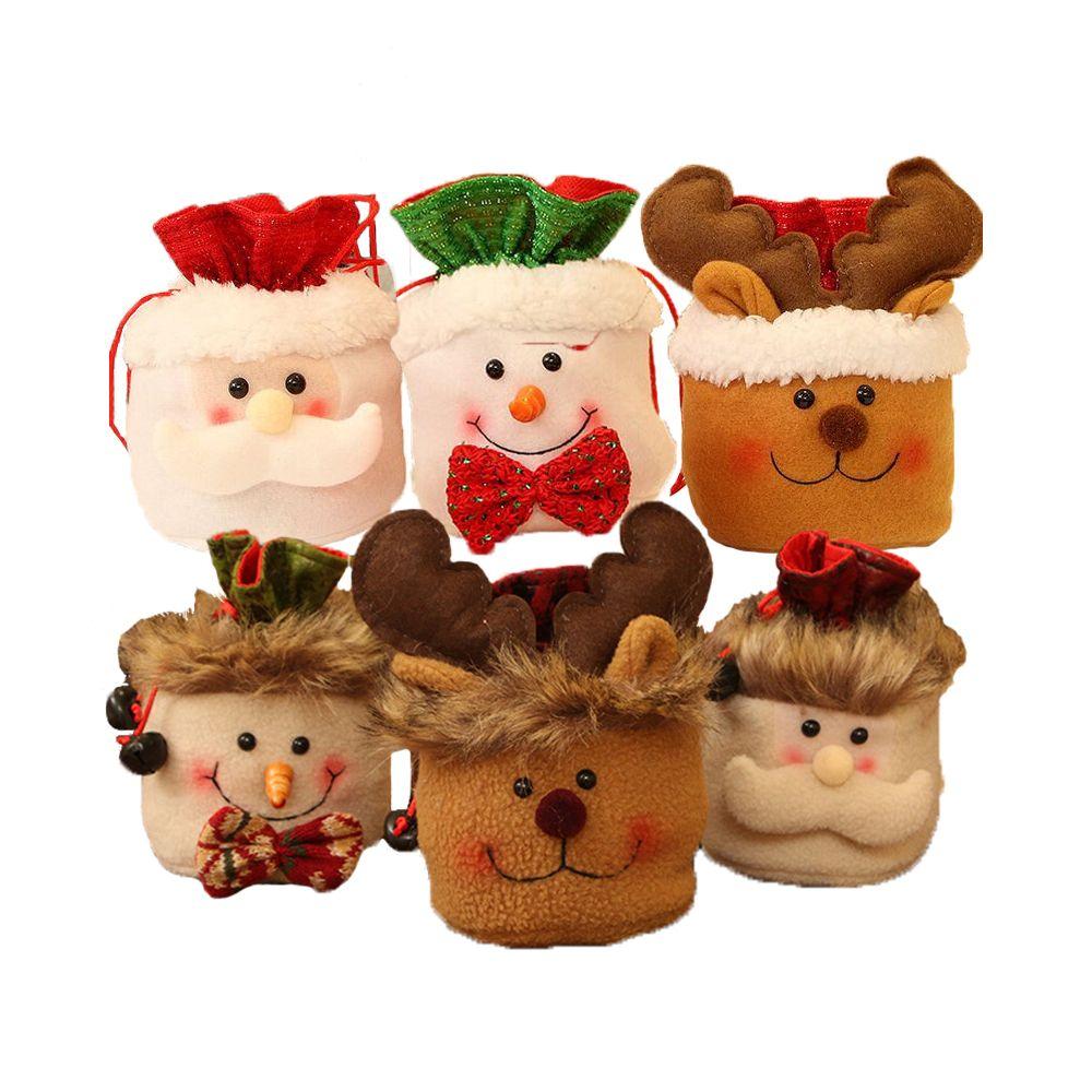 

Поставка подвесных украшений Санта-Клаус Конфетные мешки Хранение подарков Декор для рождественской елки Контейнер для яблок