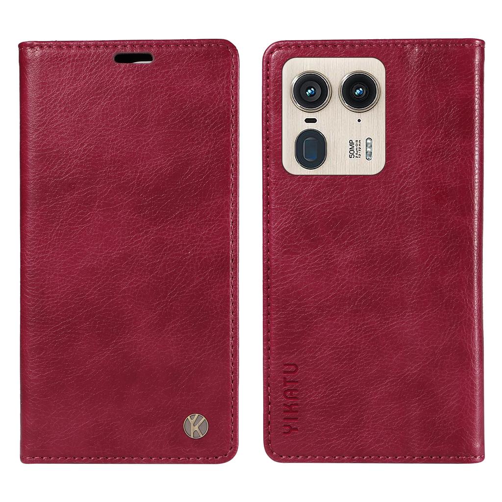 Für Motorola Edge 50 Ultra 5G/Moto X50 Ultra 5G Brieftaschenhülle Lederhülle mit Litschi-Textur