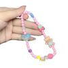 Little Bear Heart Pink Pearl Bracelet - Women's Fashionable Handbag & Phone Lanyard Ornament