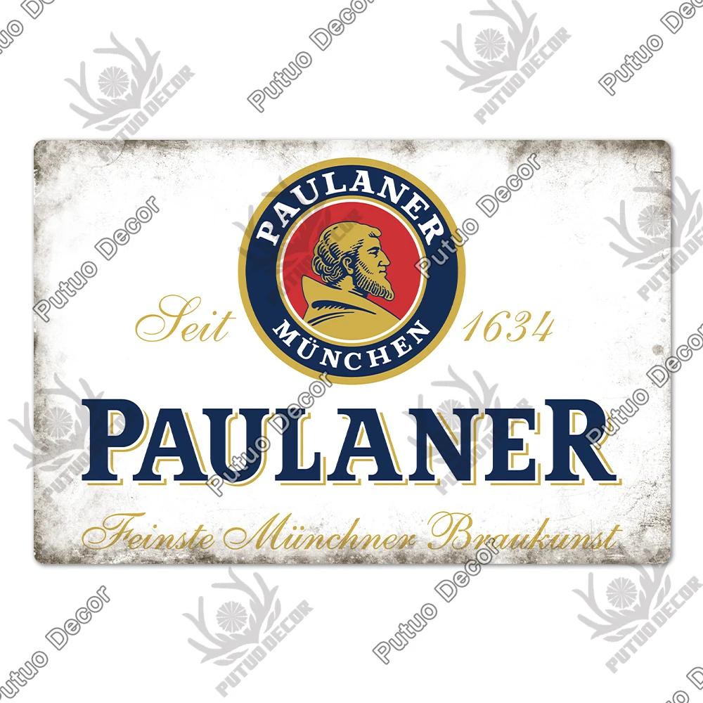 

Putuo Decor Germany Beer Brand Metal Sign Plaque Metal Vintage Tin Sign Decoration for Pub Man Cave Kitchen Club Bar Home Decor 20x30cm