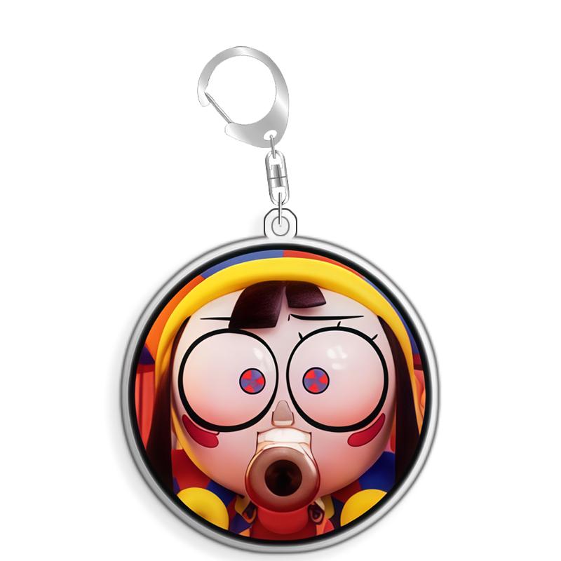 For The Amazing Digital Circus Pomni Zooble Gangle Kinger Ragatha Acrylic Selfmade Cute Cartoon Anime Keychain Pendant Toy Gift
