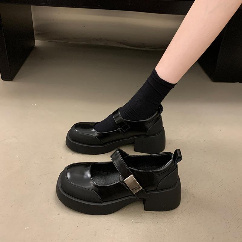 

Туфли Мэри Джейн женские осенние новые поздние нежные туфли на мягкой подошве женские туфли для беременных одиночные туфли 40 чёрный