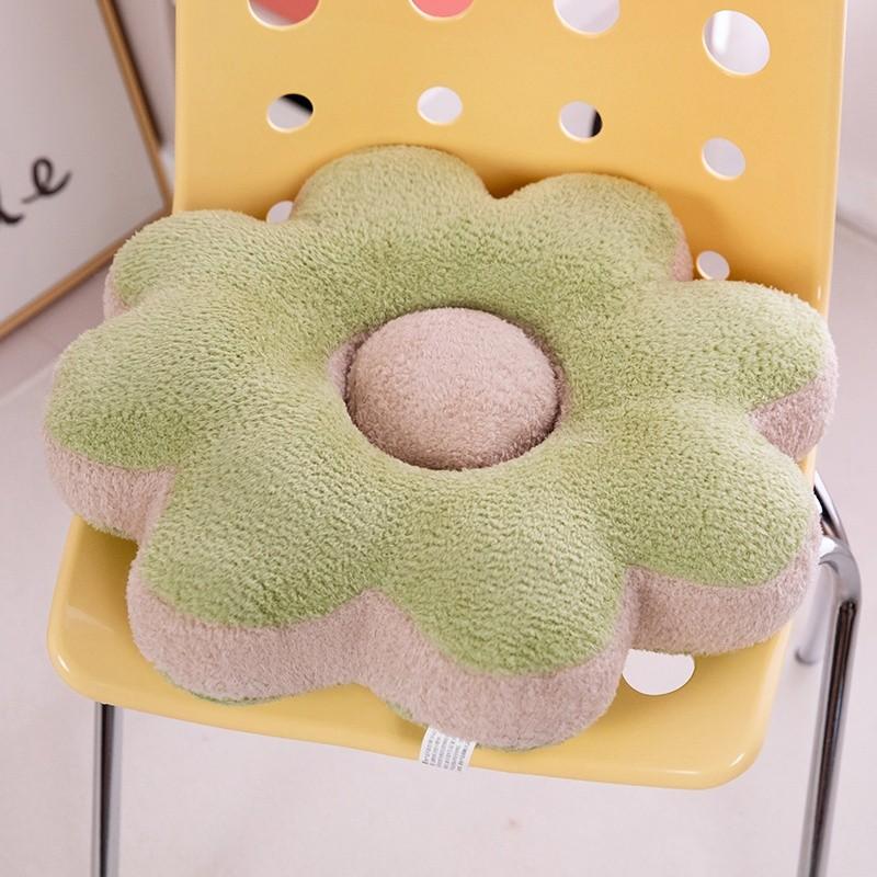Modern Plush Dopamine Flower Cushion Soft Comfort For Sofa And Window Seats