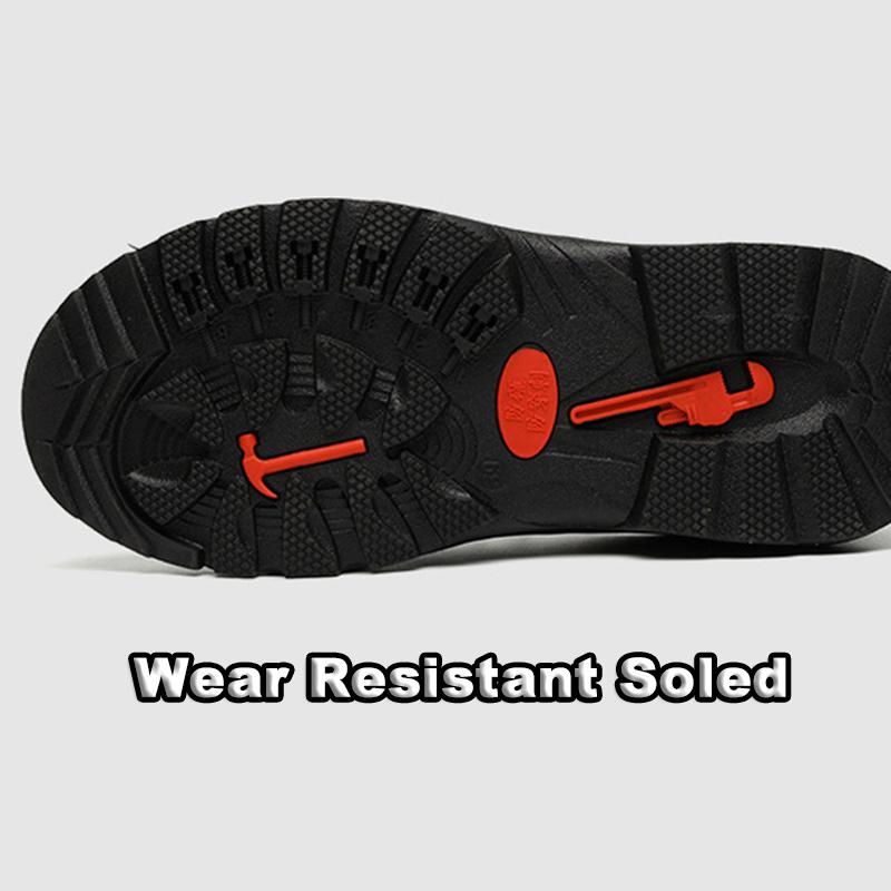 Oulylan Men Lightweight Protection Shoes Anti Smashing Steel Toe Safety Boots Anti Piercing Waterproof Work Footwear Size 38-46