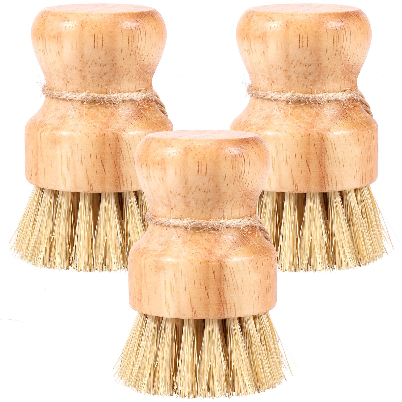 

3/5 шт. деревянная щетка для мытья посуды с длинной ручкой, набор щеток для чистки кухни, натуральная сизаль, щетка для чистки кастрюль, сковородок