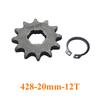 Front Engine 428# 10T 11T 12T 13T 14T 15T 16T 17T 18T 19T Teeth 20mm Chain Sprocket With Retainer Plate Locker For KAYO BSE SSR