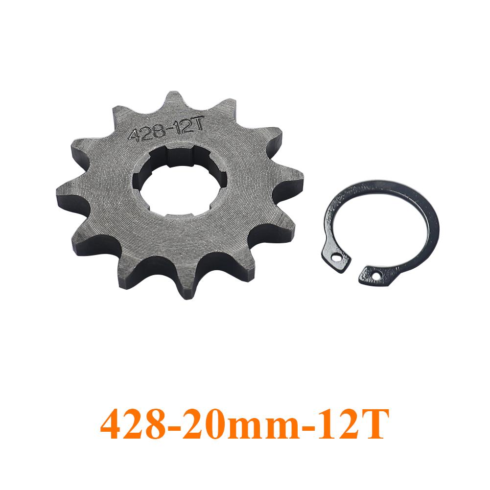 Front Engine 428# 10T 11T 12T 13T 14T 15T 16T 17T 18T 19T Teeth 20mm Chain Sprocket With Retainer Plate Locker For KAYO BSE SSR