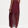 Grensoverschrijdend Nieuwe Mode Veelzijdige Zwarte Mesh Rok Dames Dubbellaags Design Perspectief Hoge Taille Split Heupomwikkelrok