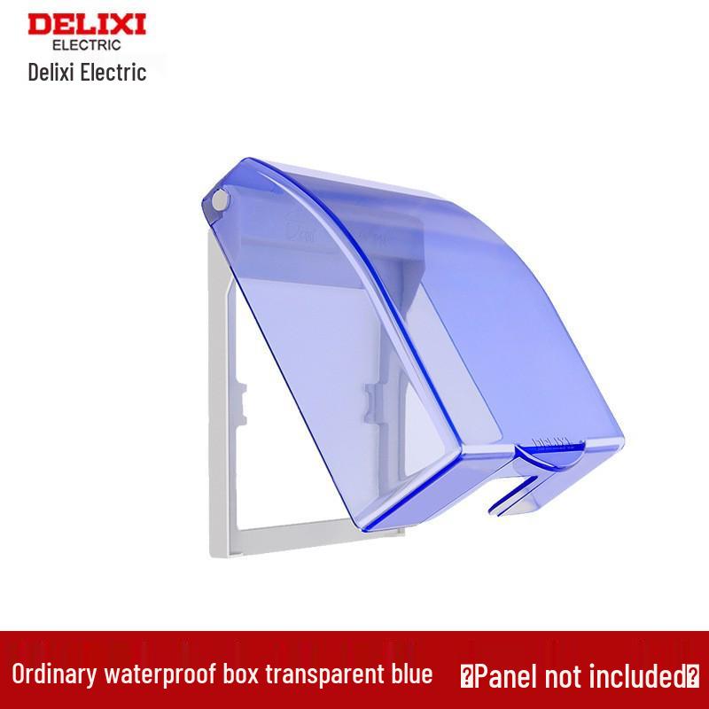 Delixi 898 White Ultra-Thin Wall Power Glass Panel: 86 Type Concealed Mount, 5-Hole Switch & Socket.