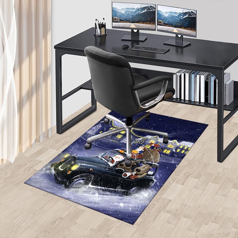 

Christmas Santa Claus Carrying Gifts Chair Mat - Anime Cartoon Design, Non-Slip Rug for Office, Home Decor, Living Room, Bedroom, Gaming Room & Dormit 60cm by 90cm