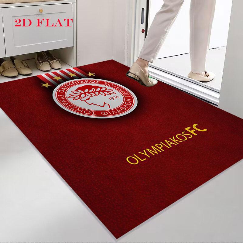 Tappeto Tappeto con Logo Olympiacos per Soggiorno Camera da Letto Casa Decorazione Divano, Tappetino Antiscivolo per Giochi Bambini
