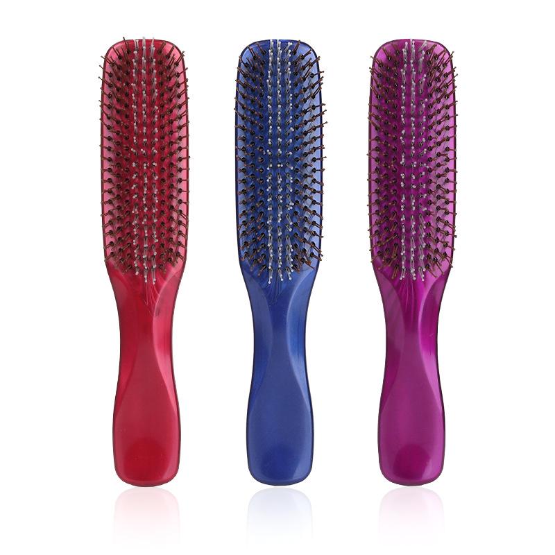 Dual-Use Fluffy Styling & Detangling Comb with Soft Fine Needles and Massage Feature