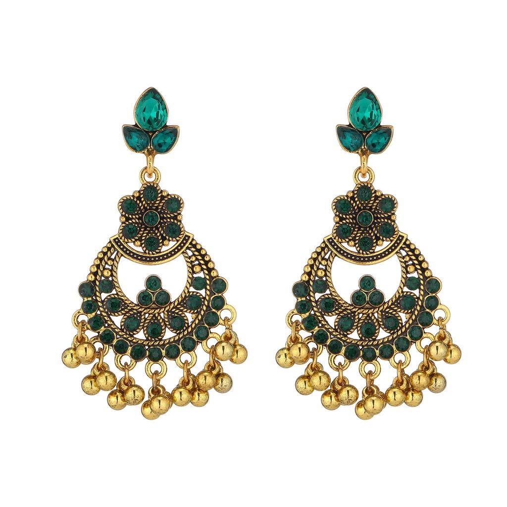 Vintage Drop Earrings Antique Floral Tassel Earrings Bohemian Dangle Earrings Ethnic For Vacations Ethnic Parties Casual Wear
