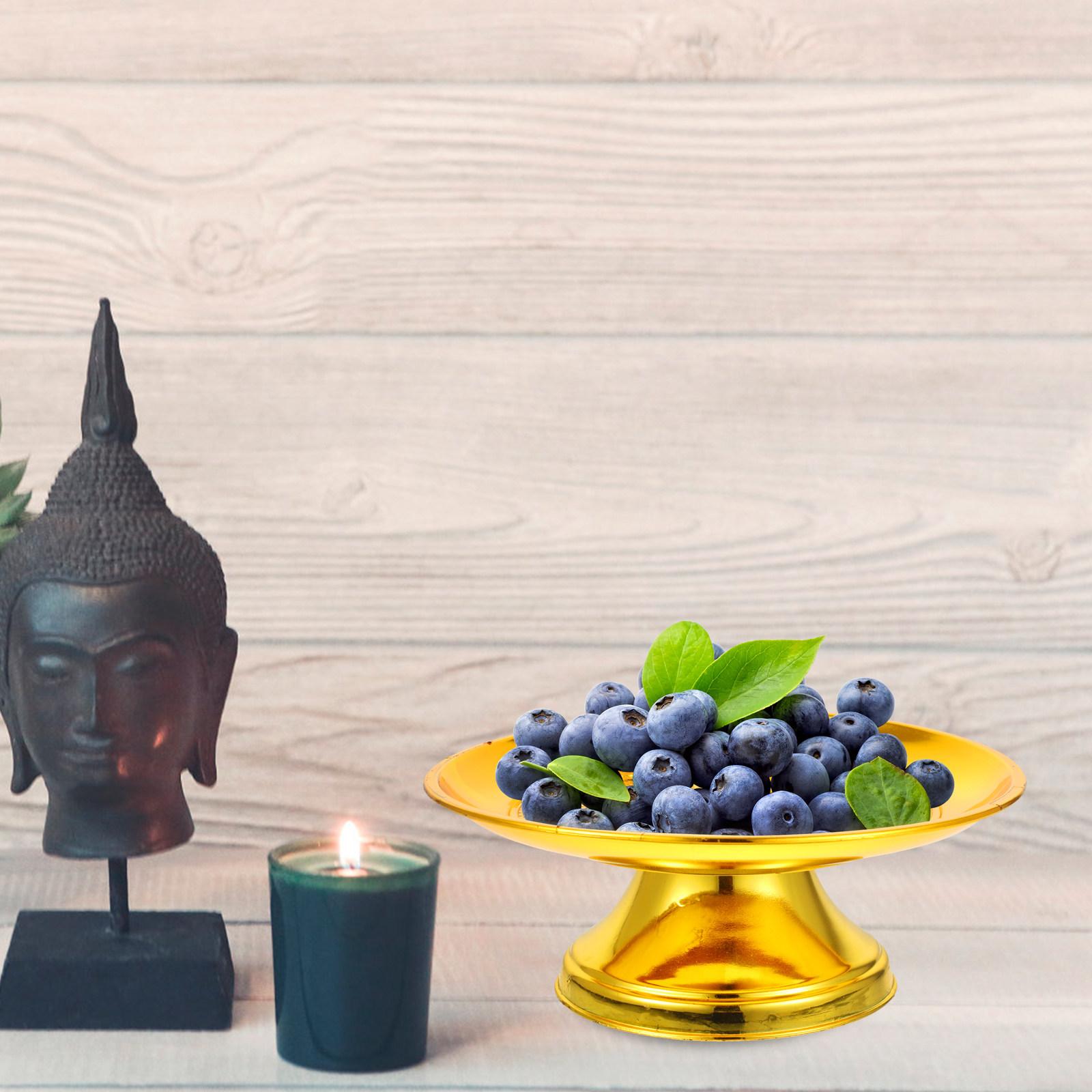 2Pcs Lotus Offering Plate Premium PP Buddhist Worship Tray Temple Sacrificial Fruit Tray Fruit Snack Storage Container Home China Mainland