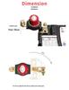 High-Current Brass Battery Terminal with Integrated Disconnect Switch and Detachable Knob for Car Modification