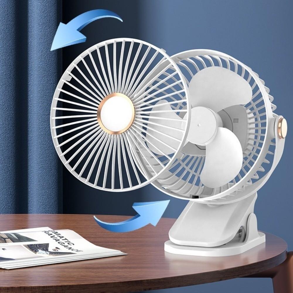 Clip/Stand/Hang Design Clip-on Fan 720° Rotation Cooling Fan Mini Desktop Electric Fan  Home