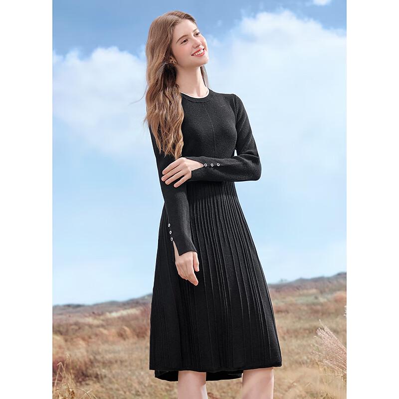 BETU Women's 2025 Autumn Slimming Long Sleeve Dress