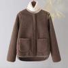 Korean-Style Loose Fur And Leather One-Piece Top Lamb Wool Fleece Short Thickened Women's Jacket For Spring Autumn Winter