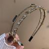 New French Super Double Row Rhinestone Women'S Hair Additions Elegant Temperament Retro Beaded Shiny Diamond Headband