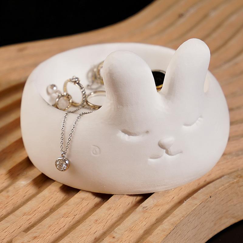 Rabbit Egg Tray Mold Bunny Rabbit Plaster Mold Bunny Candle Holder Mold Cute For Egg Holding Candle Making Gifts