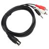 DIN 8 Pin To 3.5mm 2 RCA Cable Male To Male Big DIN Sound Adapter Cord for Amplifier Receiver Subwoofer 5.9ft