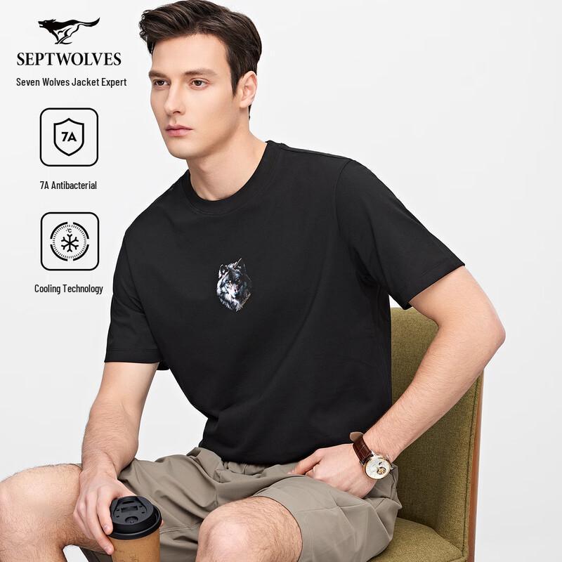 

Septwolves Men s 7A Antibacterial Cooling Short Sleeve T-Shirt 180/96A