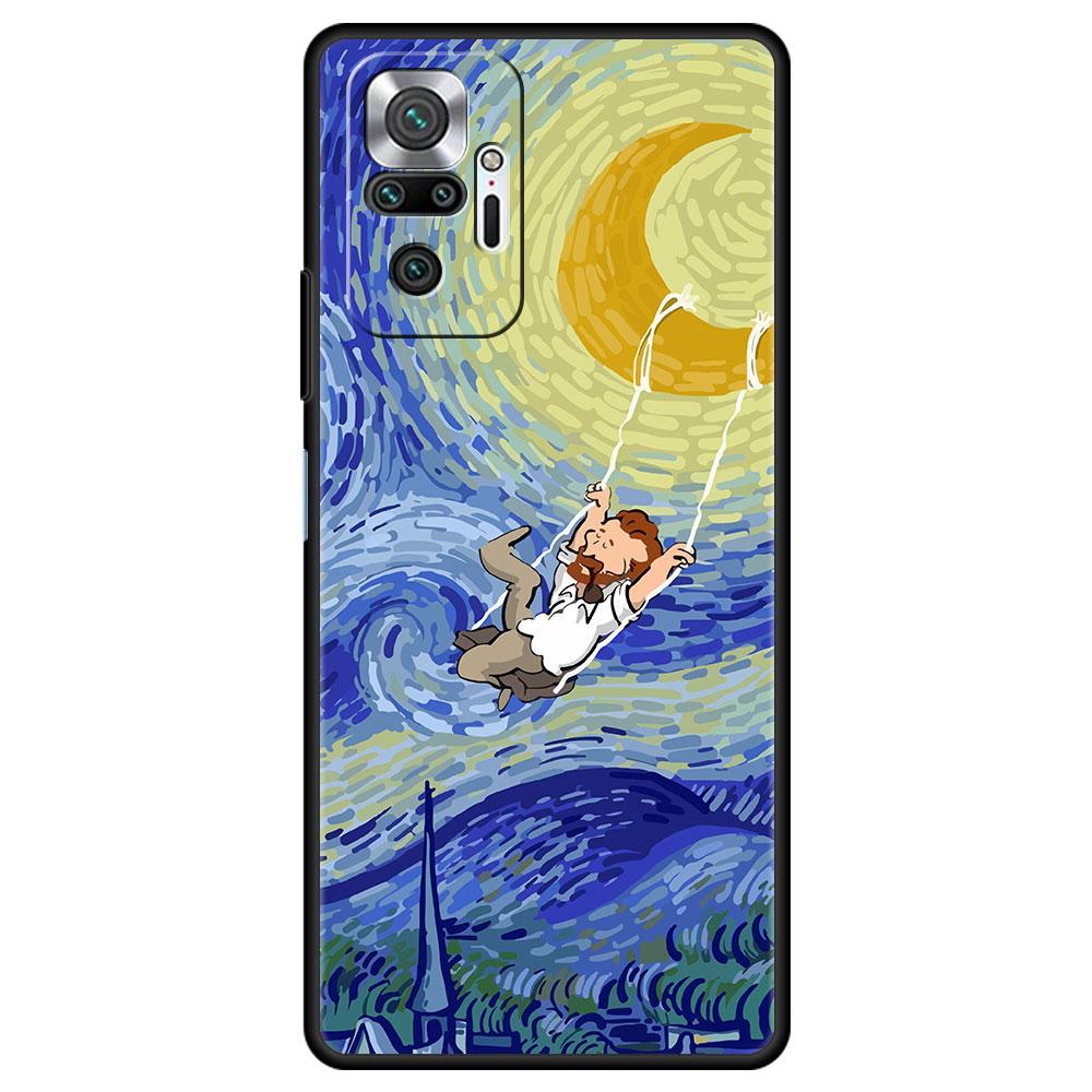 For Xiaomi Redmi Note 11 10 9 Pro 11T Case 9 9C 9A 8 K40 Funda Note 8pro 7 9S 9T Cover Retro Oil Painting Art Van Gogh Sunflower
